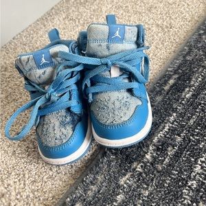 Toddler boy blue jean Nikes